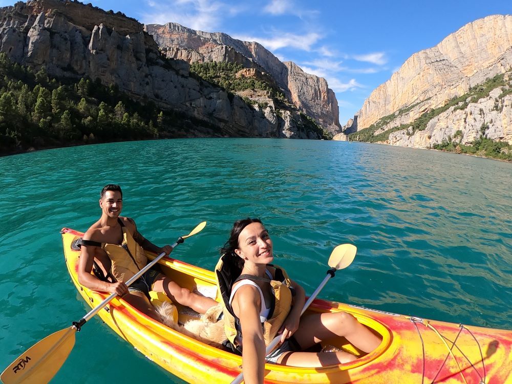 actividad en kayak en congost de montrebei